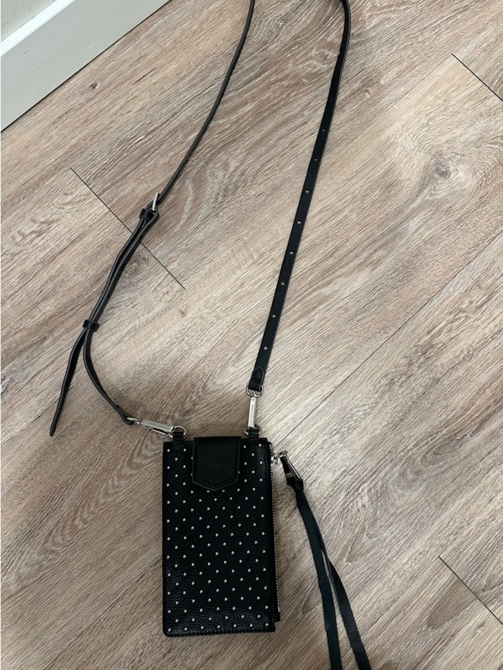 Aimee Kestenberg Black Studded Crossbody Phone Wallet- so cute for concerts!!